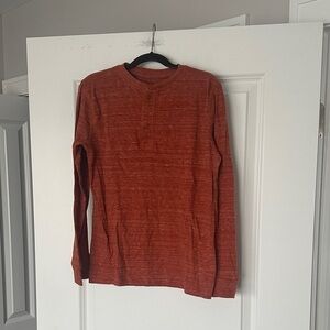 📌3 for $20📌Falls Creek boys Long Sleeve Henley - Rust size L (10:12)